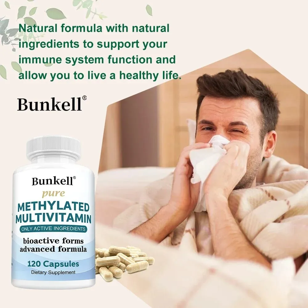Nagy hatású metilált multivitamin-kiegészítő C D B12 vitaminnal az energia és a fókusz támogatására, valamint a szív egészségének megőrzésére — image 3
