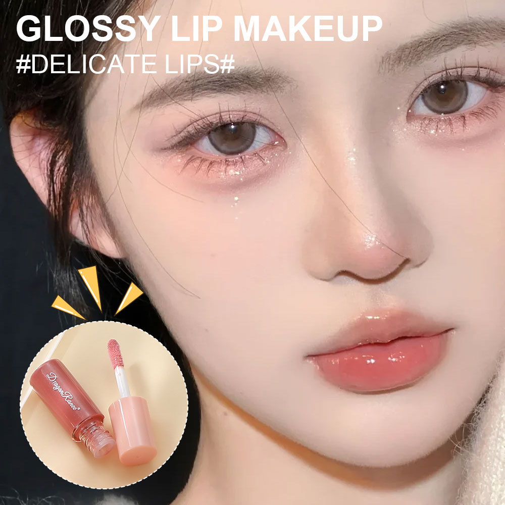 10 יחידות\קופסה מיני ליפ גלוס סט עמיד למים Cartoon Lip Glaze לאורך זמן מראה לחות שפתון נוזלי איפור שפתיים קוסמטי — image 3