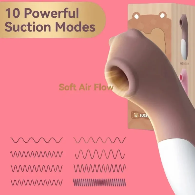 Portable Clitoral Sucking Vibrator Vacuum Stimulator Massager 10 Speeds Rechargeable Waterproof Sex Toy for Women