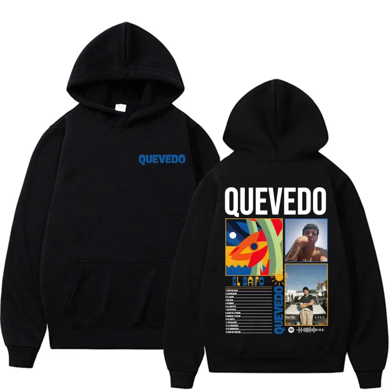 Rapper Quevedo 2026 EL BAIFO Graphic Hoodies Men Women Harajuku Vintage Gothic Sweatshirt Casual Cozy Oversized Hoodie Pullovers — image 1