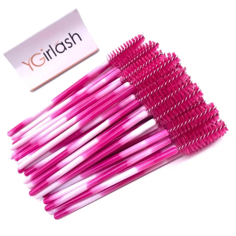 YGirlash 50 יחידות Lash Swans מוליך ריסים קריסטל ידית יהלום חד פעמית שרביטי מסקרה ניילון מברשת כלים קוסמטיים — image 11