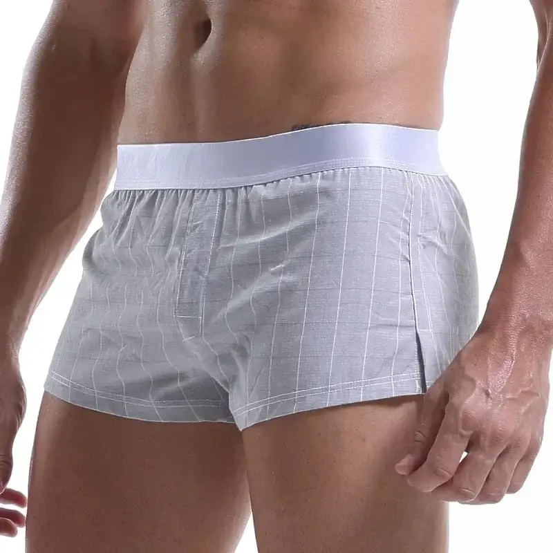 Men Cotton Boxers Shorts Loose Multicolor Male Plaid Underwear Homewear Comfortable Arrow Pants — image 2