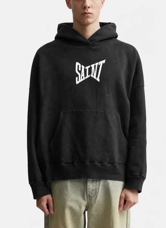 Saint Arrival Hooded Oversize Hoodie Coat Black Cotton New Men Women Hoodies — image 4