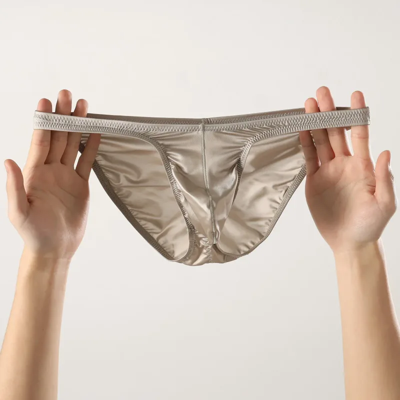 Cuecas de ginástica masculinas de cintura baixa, roupa íntima de cetim suave para treinamento esportivo, musculação, ultrafina, secagem rápida, treino de fitness, levantamento de bunda — image 13