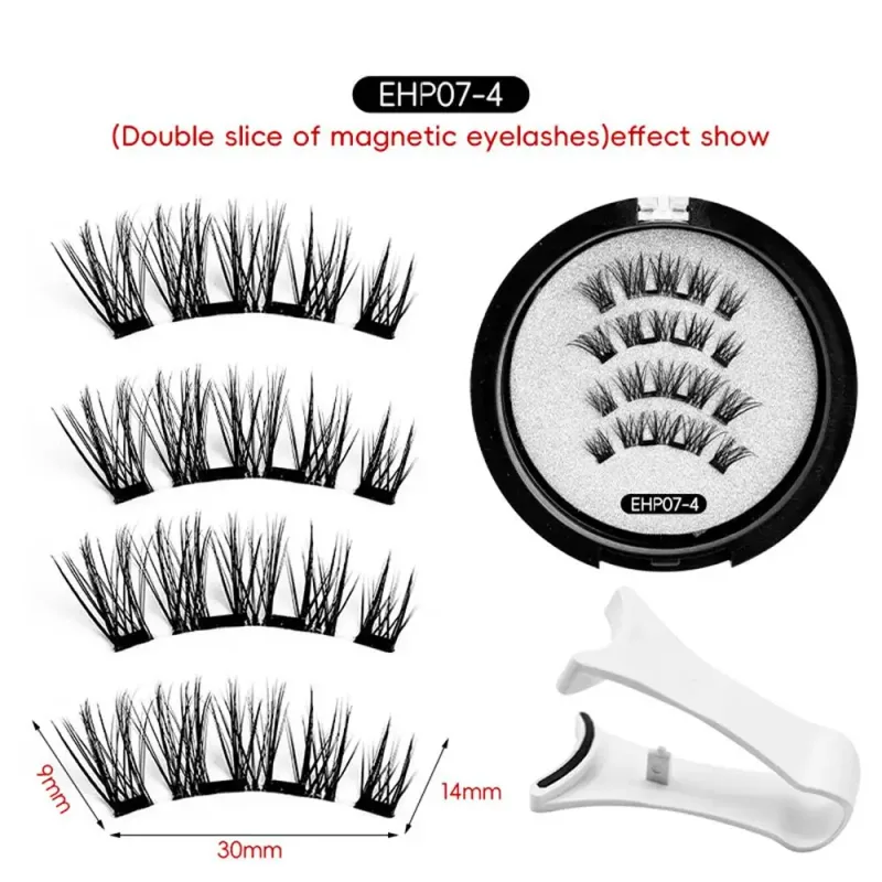 Glue-free Magnetic Eyelashes 3D Natural Effect Magnetic Eyelashes Reusable Eye Makeup False Lashes Beauty Eyelashes Supplies — image 10