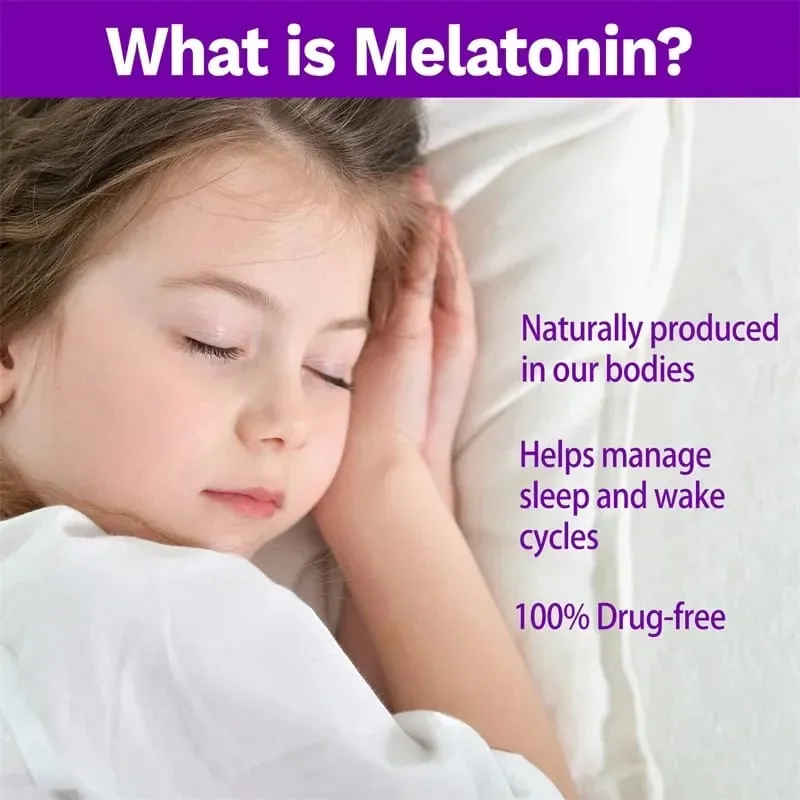 Melatonin Gummies 1mg - Children's Sleep Aids Relieves Stress Improves Insomnia Improves Sleep Quality and Deeper Sleep — image 6