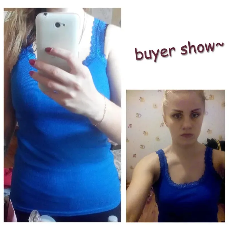 Camisole Lingere גופיית תחרה לבנה שחורה אפוד שינה ברלט קרופ טופ סקסי Camis Slim מחוך גופייה — image 6