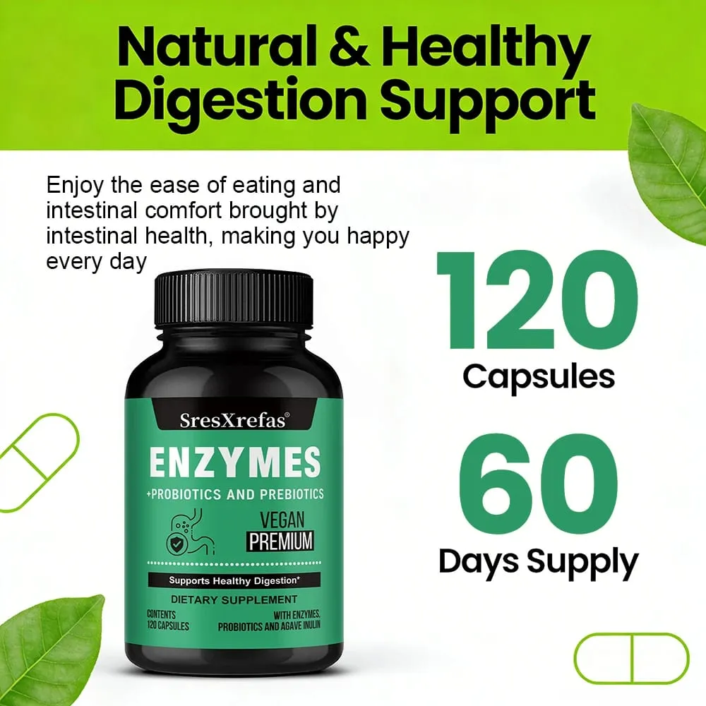 Probiotic Prebiotics & Digestive Enzymes Capsules Colon Cleanse & Detox Supports Gut Health Digestion & Balance Gut Bacteria — image 4
