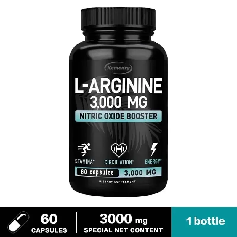 L-Arginine Supplement Boost Endurance -Increase for Energy Strength Vascular and Endurance Support During Exercise | Muscle Mas — image 8