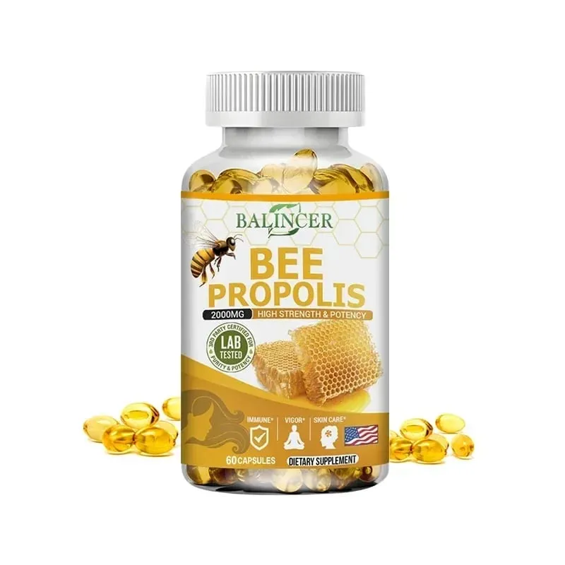 Natural Bee Propolis Capsules - Relieves Joint Pain and Stiffness Promotes Bone Health for Immunity and Anti-oxidation — image 9