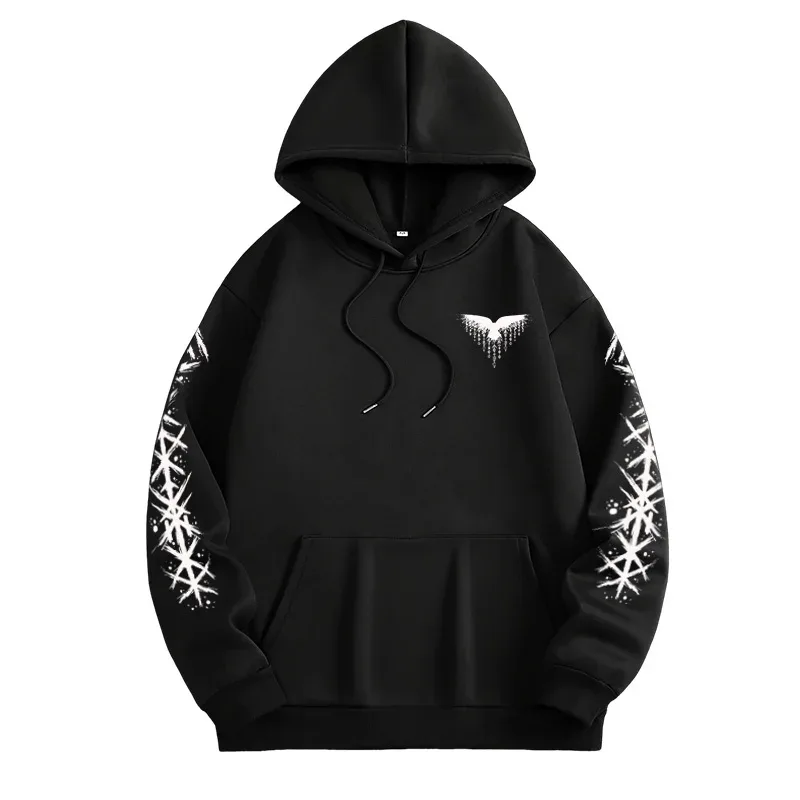 Inverno e outono edição viking nordic runas impresso moletom com capuz masculino de grande porte para rua casual wear — image 3