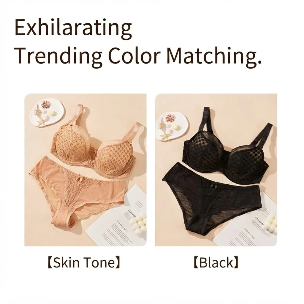 Női Curvy Plus Size Pöttyös hálós csipke melltartó bugyi szett Underwire Support Full Figur nagy kupa E F G H I Légáteresztő fehérnemű 2db
