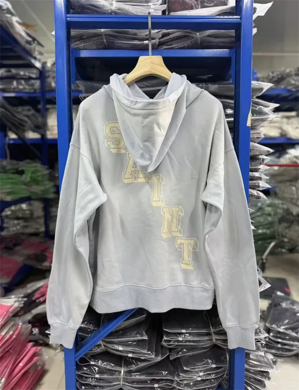 26SS New SAINT Mxxxxxx BABY MICHAEL HOODIE High-Street Oversized Cotton Hooded Sweater Printed Washed Hoodies For Men — image 11