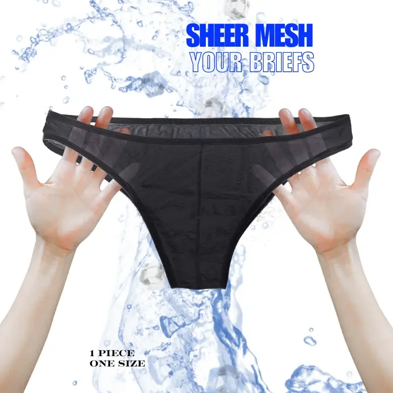 Roupa interior masculina moda respirável triângulo roupa interior, malha transparente confortável sexy roupa interior masculina cuecas masculinas yw — image 7