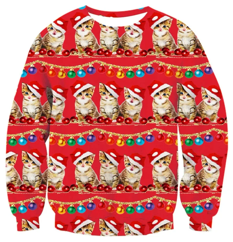 Ugly Christmas Sweater For Men Women Funny Novelty Xmas Sweatshirt 3d Printed Cartoon Animal Long Sleeve Pullover Hoodies Tops — image 23