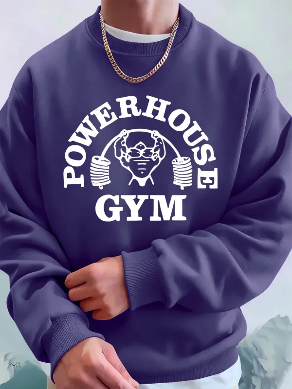Powerhouse ginásio carta impressão moletom masculino inverno velo quente hoodie coreano solto crewneck pullovers hip hop roupas masculinas — image 16