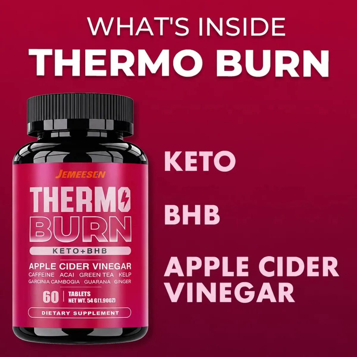 Natural Formula Fat-Burning Tablets with Premium BHB Blend + Brazilian Berry – Gentle Detoxification and Weight Management Suppo