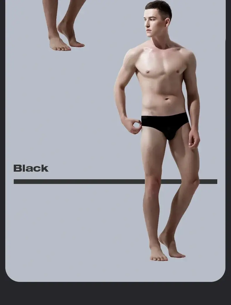 Men's underwear Men's ice silk briefs summer breathable quick-drying seamless shorts Transparent ultra-thin personality underpan — image 13