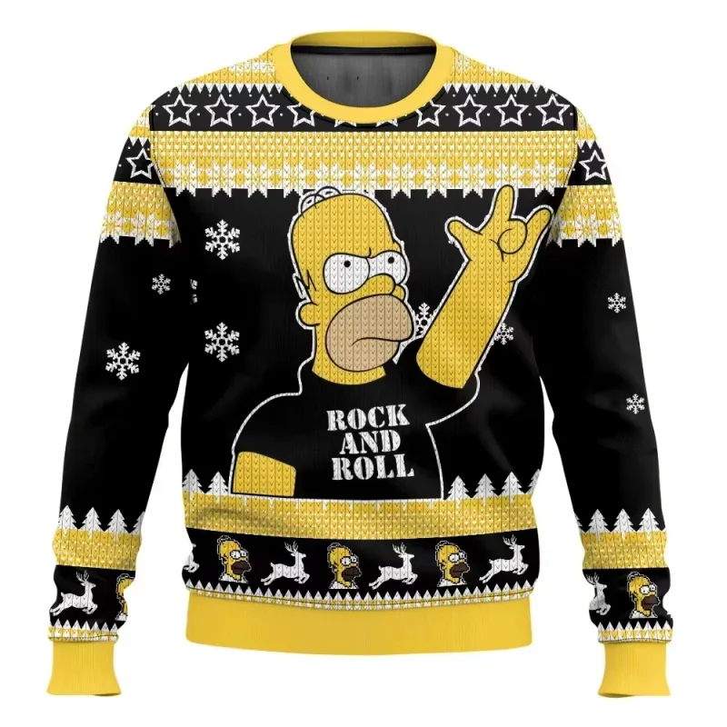 outono e inverno de volta ao futuro suéteres feios de Natal, camisas de anime de desenho animado para homens e mulheres, roupas