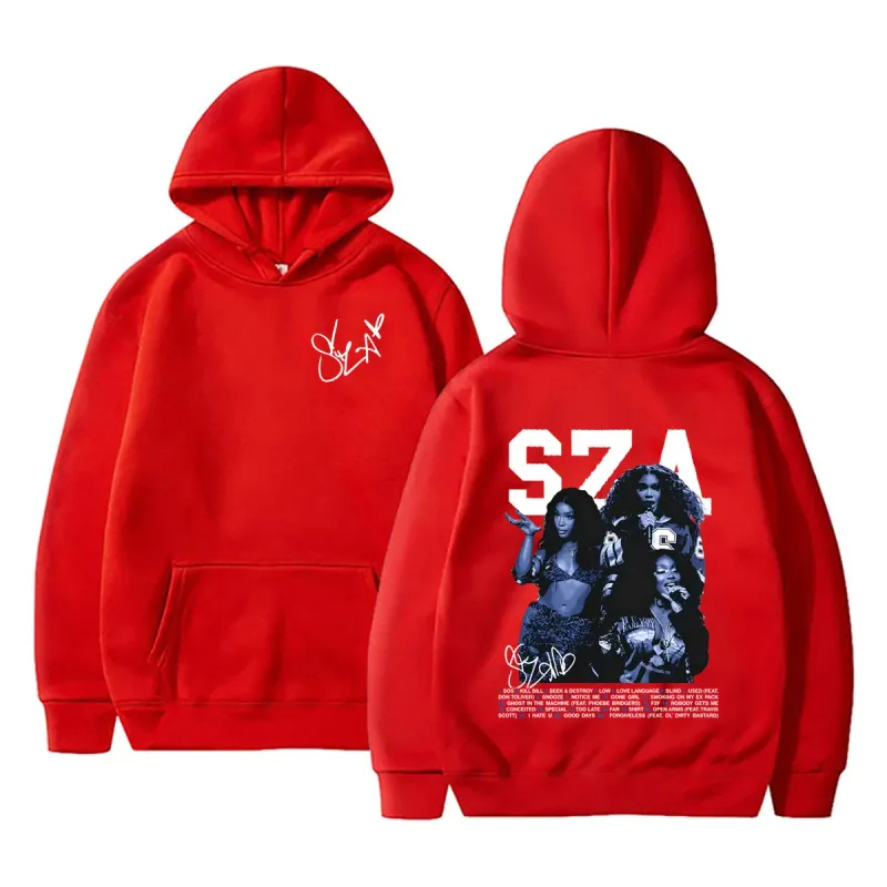 Hot Rapper SZA SOS Graphic Hoodie Men Women Hip Hop Fashion Oversized Hooded Sweatshirt Unisex Vintage Casual Pullover Hoodies — image 12