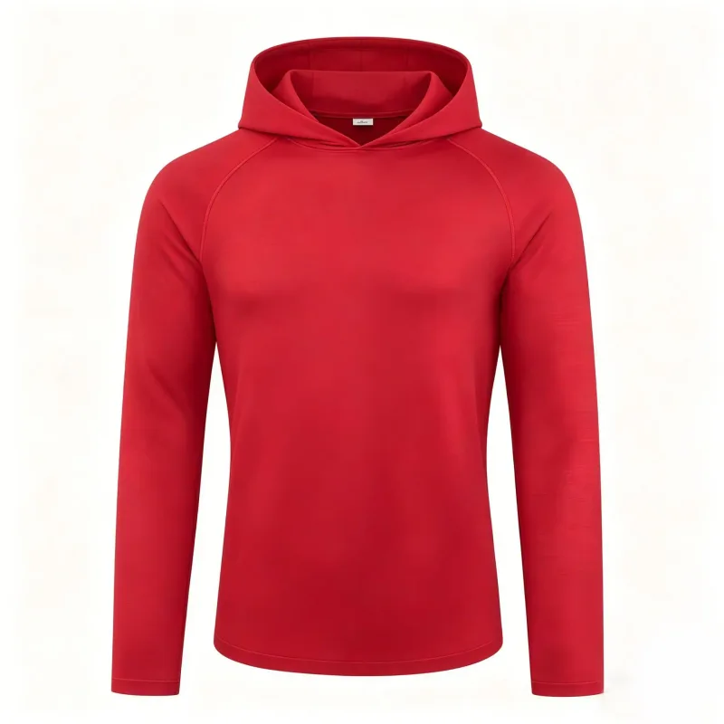 Hoodies de manga longa dos homens camisas de proteção solar sólido secagem rápida camiseta dos homens musculação fitness muscular sportwear roupas de ginásio — image 11