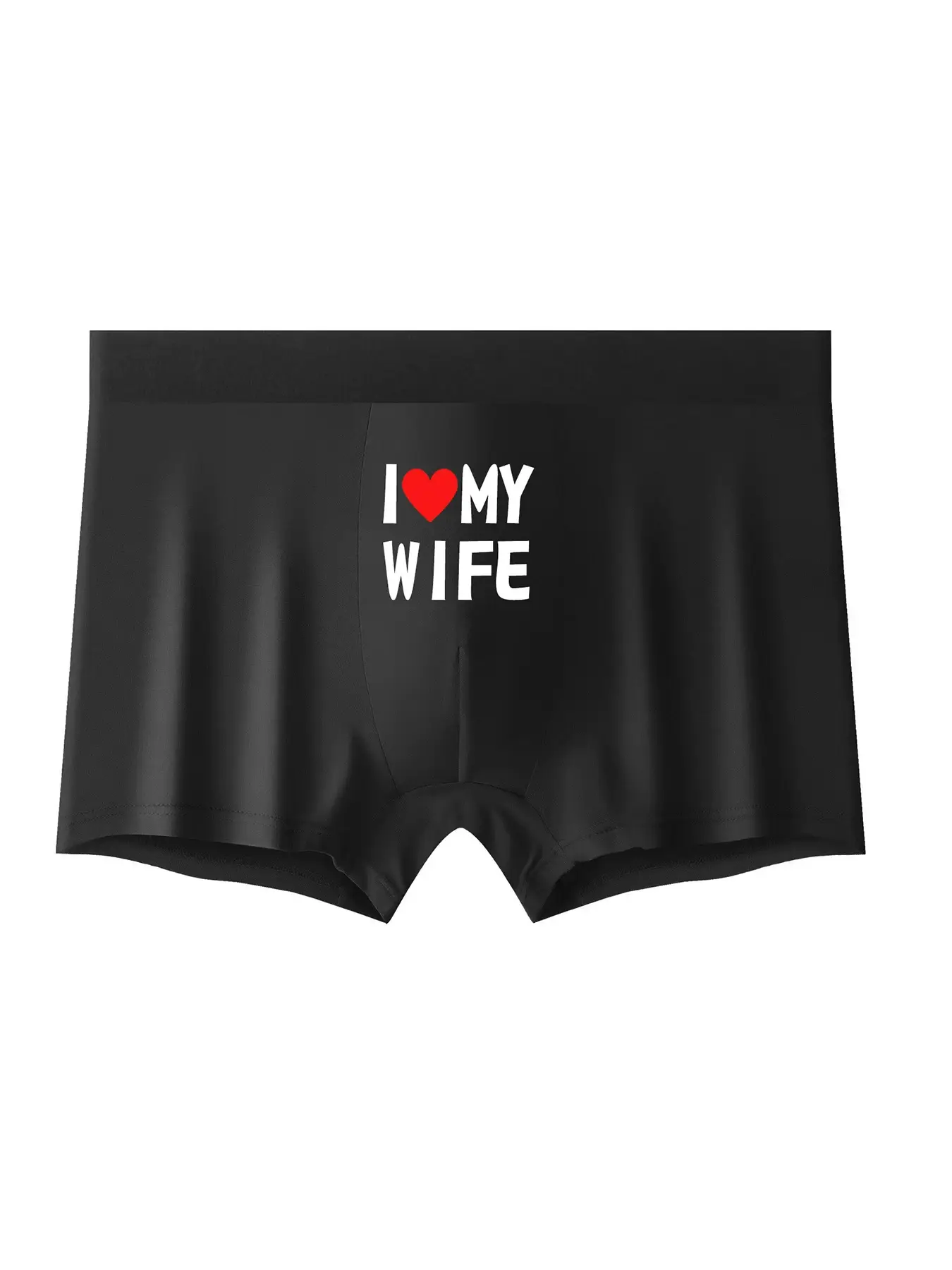 2024 Ny stil Män Underkläder Svart Färg Män Boxer Mode Personligt tryck I Love My Wife Mjuk Andas Män Kalsonger 3256807624832090 — image 2