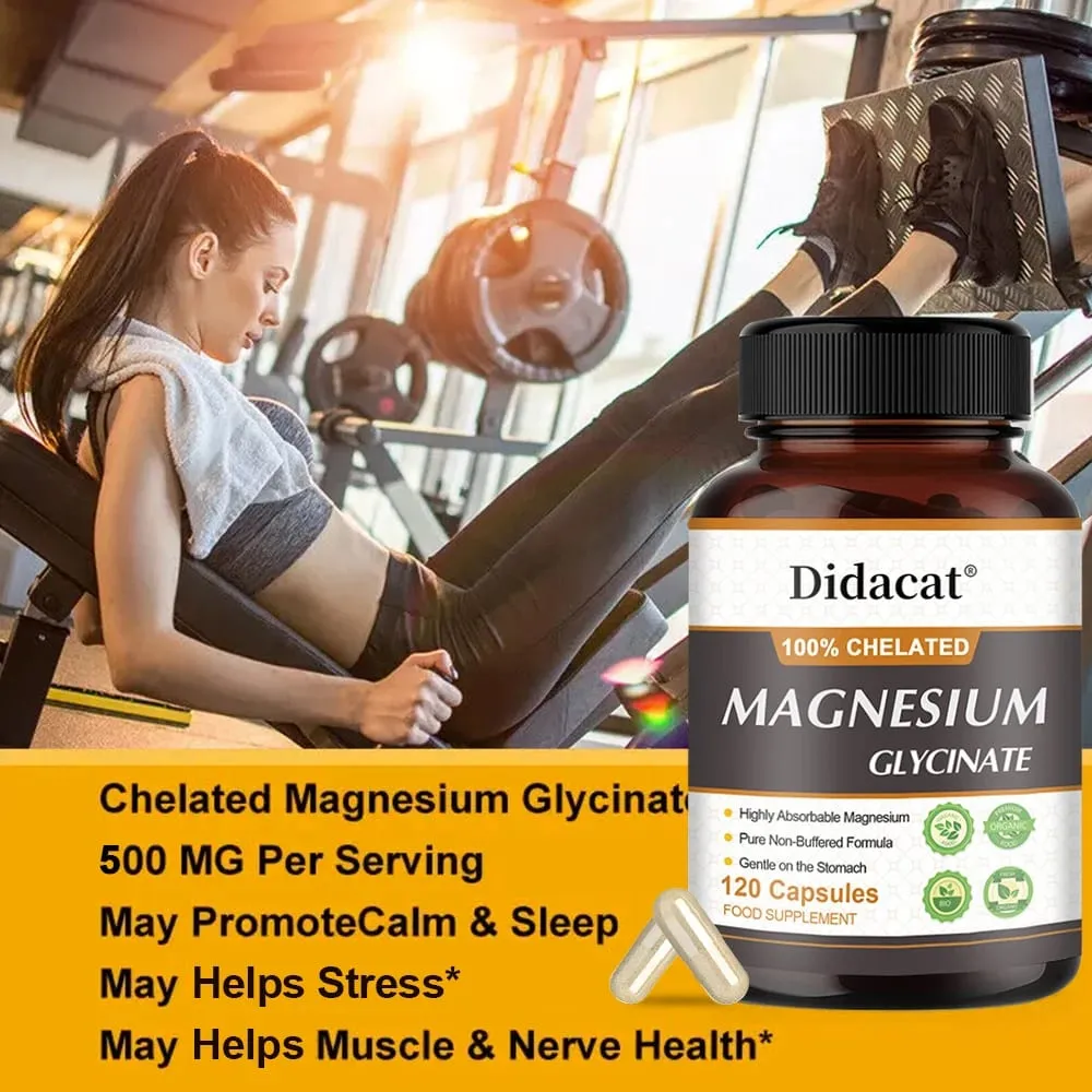 Magnézium-glicin 500 mg - Támogatja az izmok működését, javítja az alvás minőségét Támogatja a szív- és érrendszeri és az anyagcsere egészségét — image 7