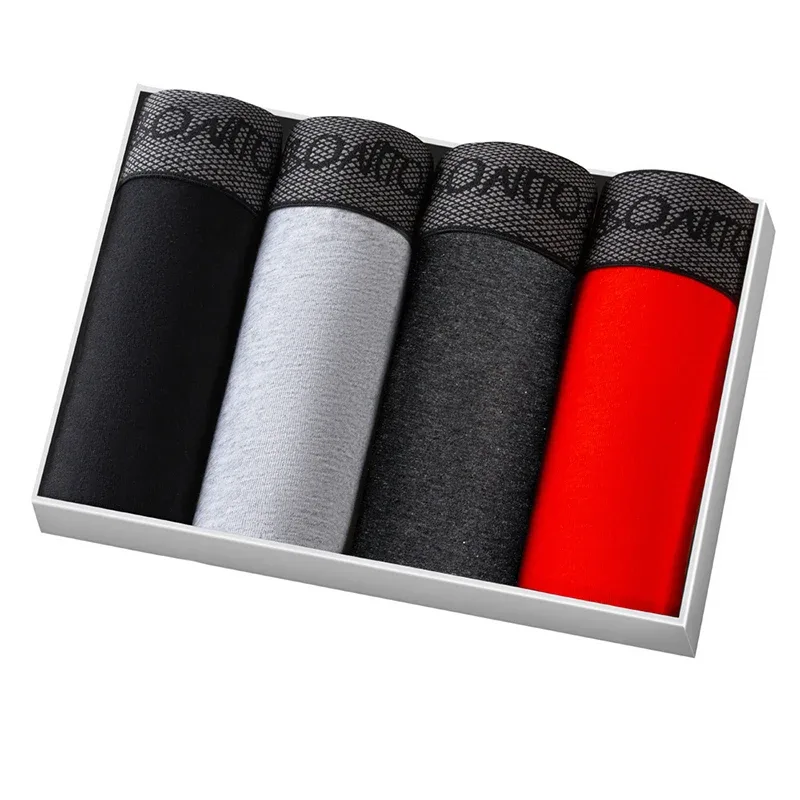 4st bomullsunderkläder för män Boxers Hot Herr Trosor Set Hög kvalitet Herr Boxershorts Familj Man Kalsonger Present Sexig Trunk