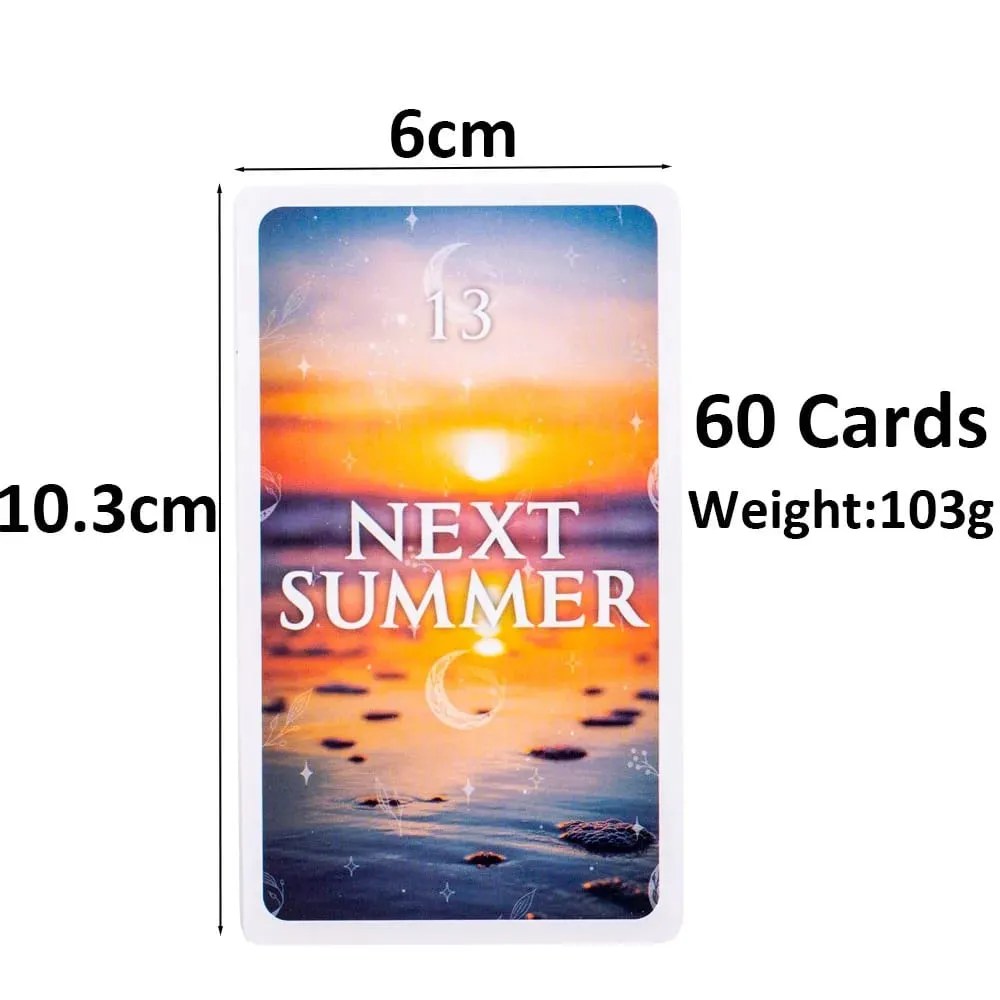 Mystical Timing Oracle 60Cards 10.3*6Cm Time Frame Cards Twin Flame Tarot Deck Cosmic — image 3