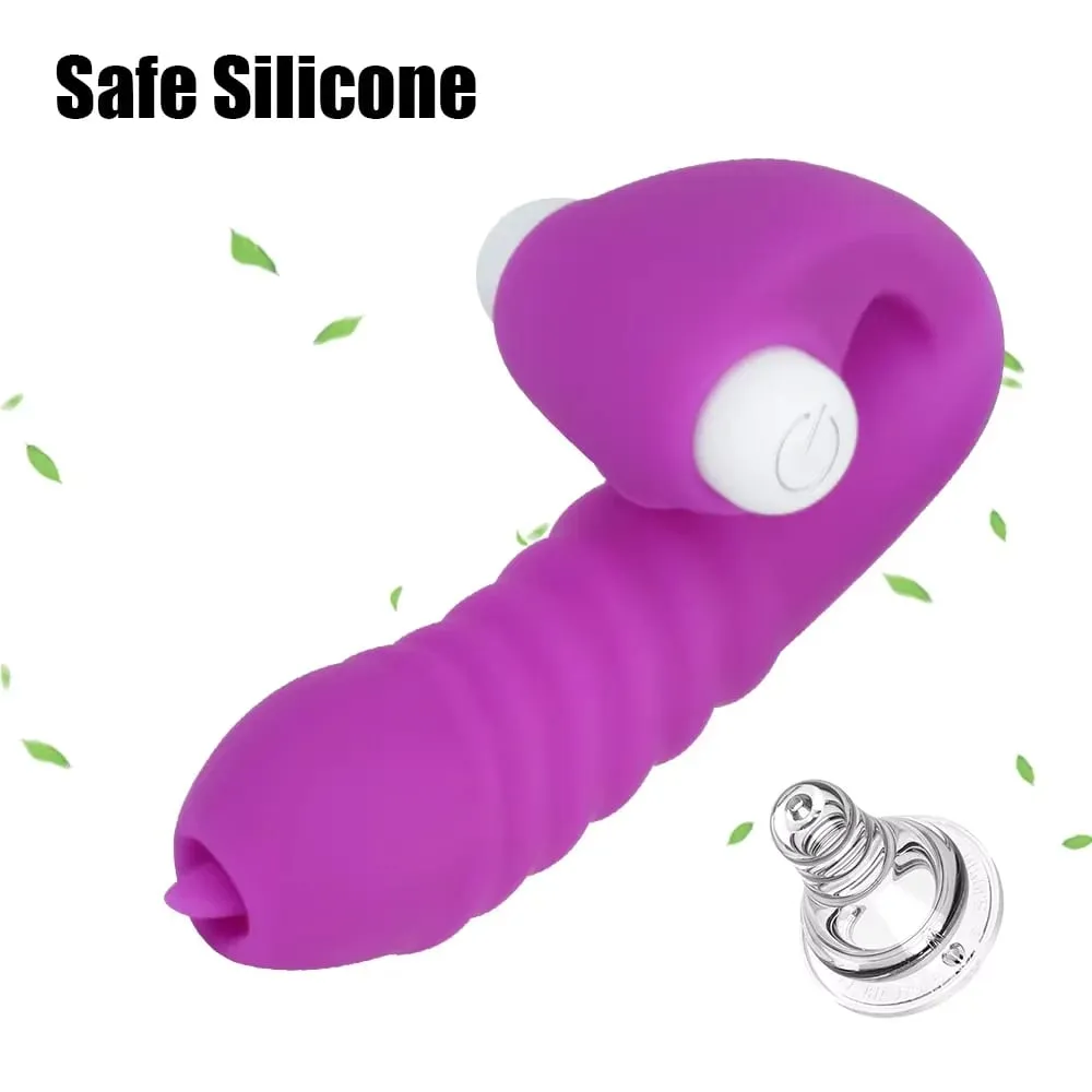Finger Sleeve Vibrátor Női Maszturbátor Klitorisz Nyelvnyalásra serkentő Hüvelymasszírozó Erotikus szexjátékok Női Termékek — image 5