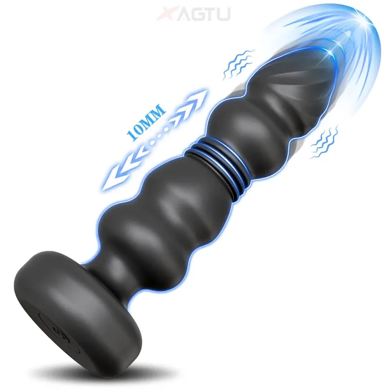 Nyomós anális dugó vibrátor fenékdugó férfi prosztata masszírozó teleszkópos G pont vibrátor stimulátor szexuális játékok nőknek Férfi 18 év felett