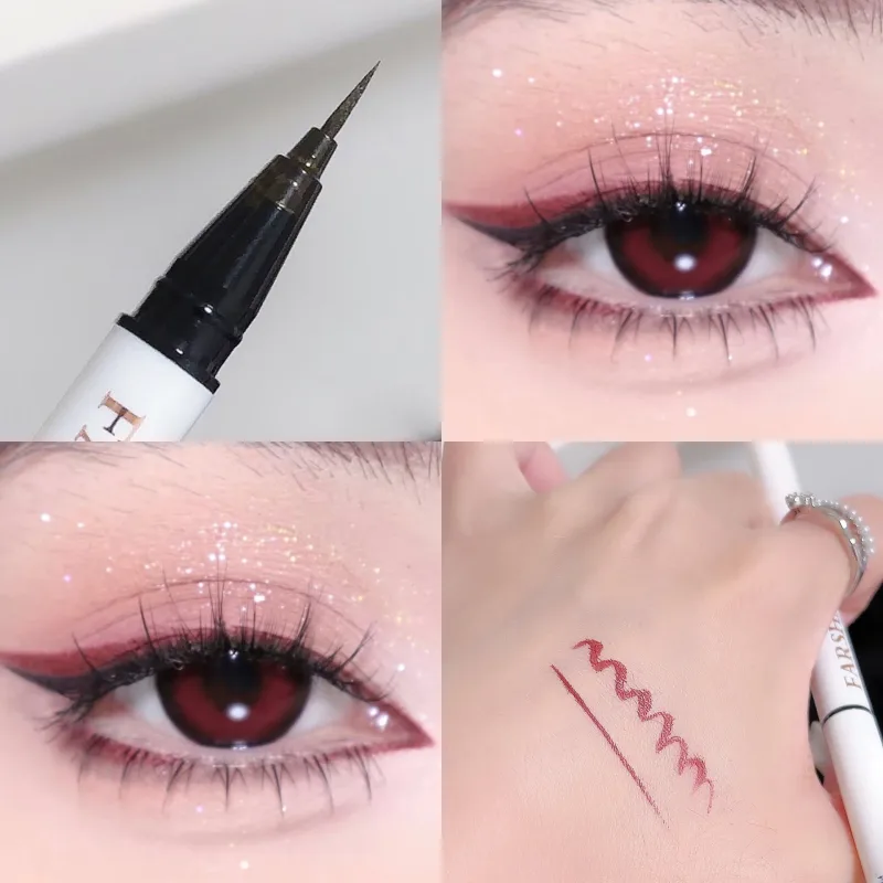 Liquid Matte Turquoise Eyeliner Ultra Fine Black White Eyeliner Waterproof Easy To Color Rainbow Colorful Eye Liner Eyes Makeup