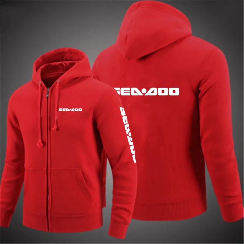 Sea Doo Seadoo Moto 2023 Men New Long Sleeves Cotton Solid Color Zipper Couples Hoodies Custom Sweatshirt Fashionable tops