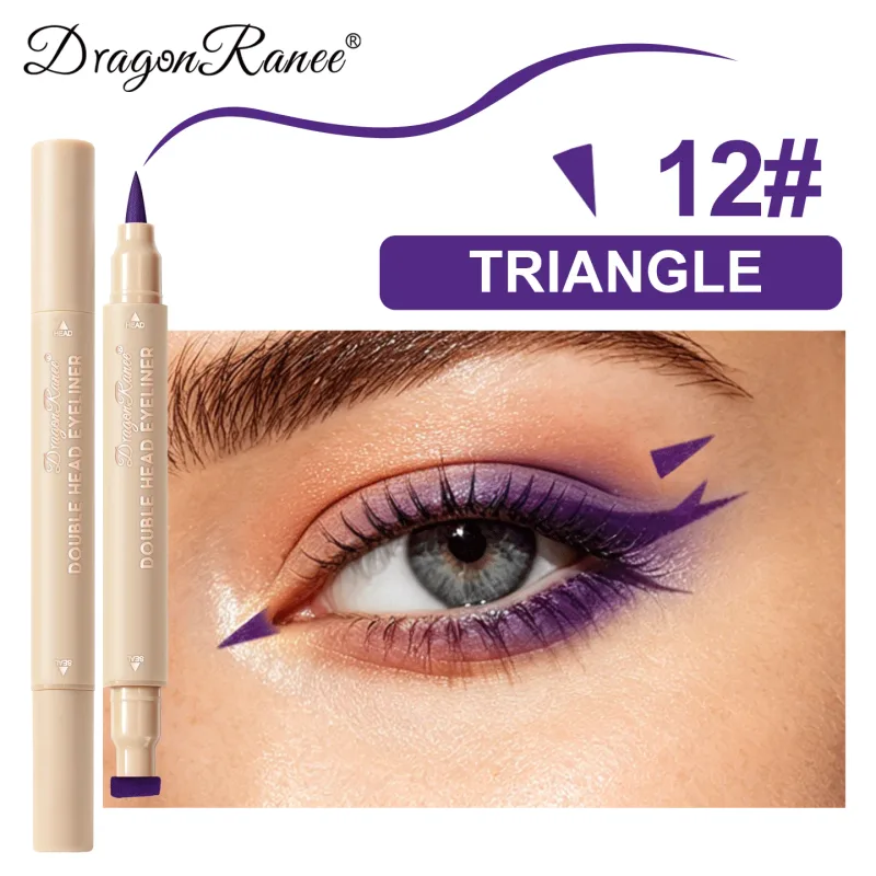 Love Star Butterfly Liquid Eyeliner με διπλό άκρο, αδιάβροχο και χωρίς μουντζούρες, γρήγορο στέγνωμα 2 σε 1 Πολύχρωμο μακιγιάζ Stamp Eye Line Pen — image 24
