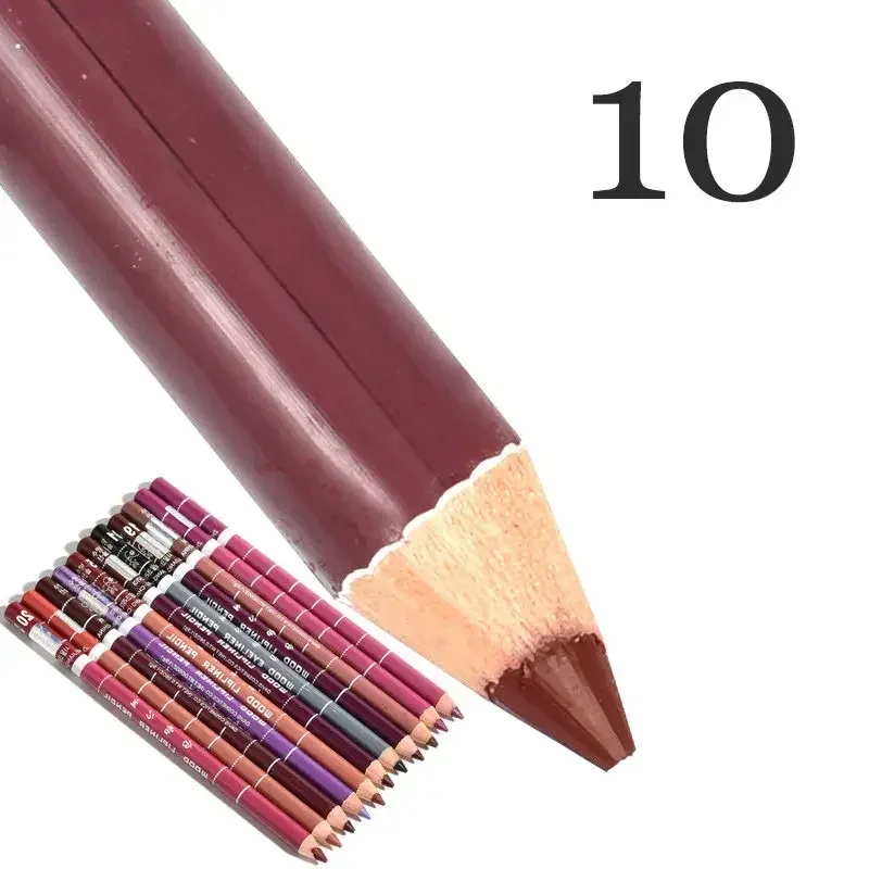 28Color Antifouling Lip Liner Professzionális rúzstoll Precise Waterproof Lip Outline Ceruza ajak smink Tartós szemceruza Krémes — image 16