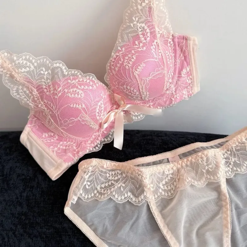 Hot New Wireless Push Up Bra Set Women Small Bust Gather Side Support Anti Sag Sexy Soft Daily Wear Lingerie 32‑38ABC — image 7
