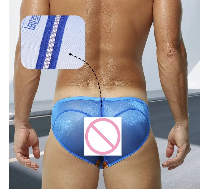 Ultra-thin Breathable Japanese-Style Transparent Sexy Men's Underwear Triangle Briefs With Smooth Ice Silk And Low Waistline — image 5