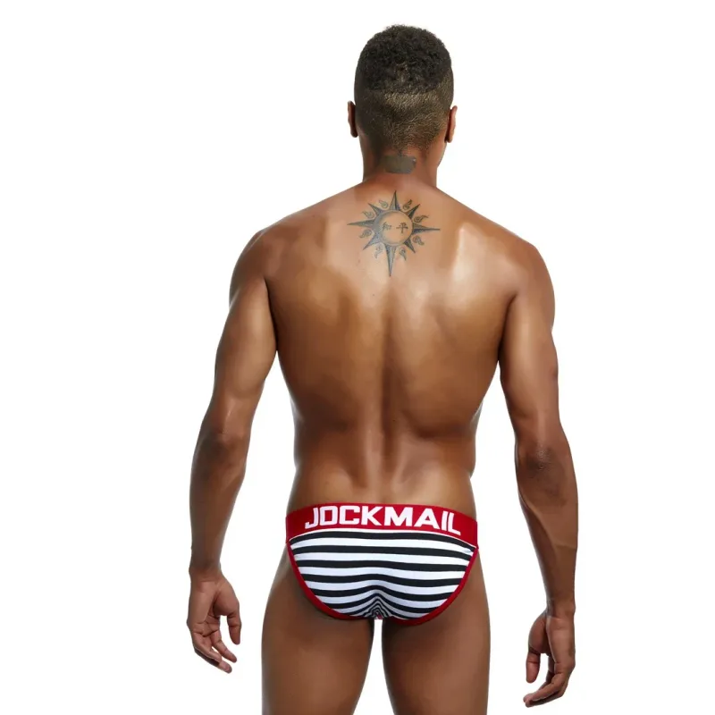 Jockmail Cotton Men's High-Cut Briefs, Striped Underwear for Men, Soft and Comfortable, Gay Cueca — image 11