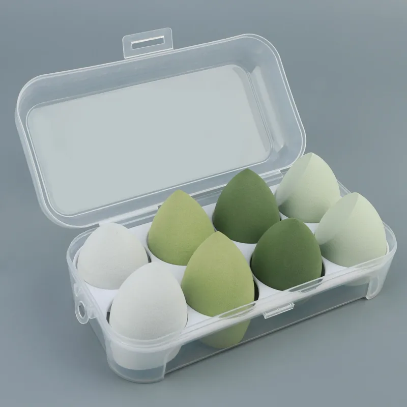 4/8db kozmetikai puff smink szivacs turmixgép Beauty Egg Soft alapozó szivacsok púderpuff női smink kiegészítők szépségápolási eszközök — image 13