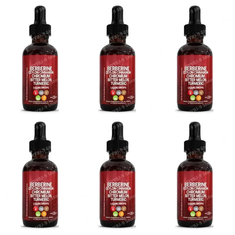 Berberine Chromium Turmeric Ginseng Liquid Drops 60ml Organic Herbal Supplement Daily Wellness Balance Support for Adults — image 12