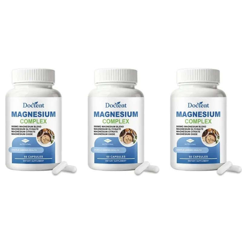 Docteat Magnesium Complex Capsules with 500mg Magnesium Blend Supports Nerve Health and Energy Metabolism Daily 60 Capsules — image 9