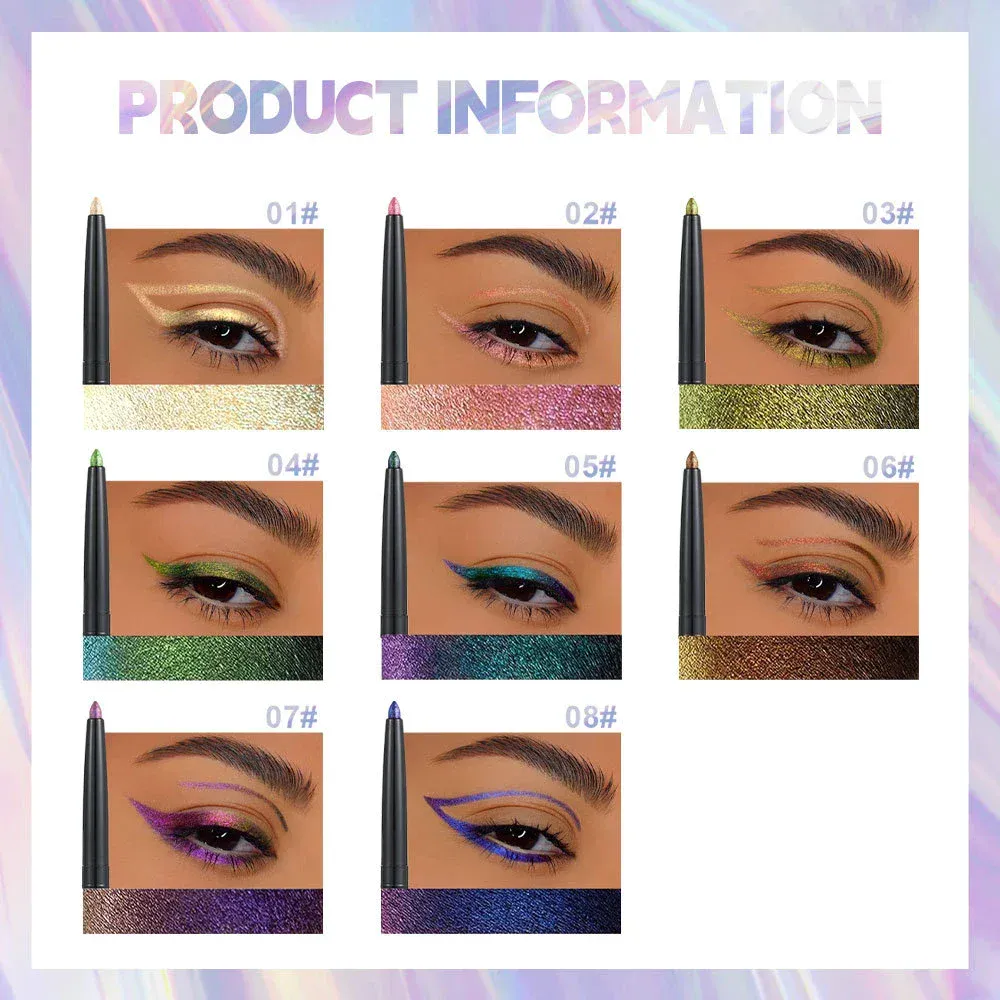 Chameleon Eyeliner Gel Στυλό Αδιάβροχο Chameleon Eyeshadow Pencil Long Wear MultiChrome Eyeliner Glitter Highlights Μακιγιάζ ματιών — image 4