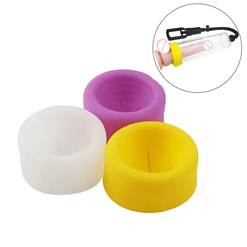 3 piezas de reemplazo suave de succión Donut funda de goma sello para bomba de pene dispositivo agrandador cómodo cilindro de vacío juguetes sexuales masculinos — image 2