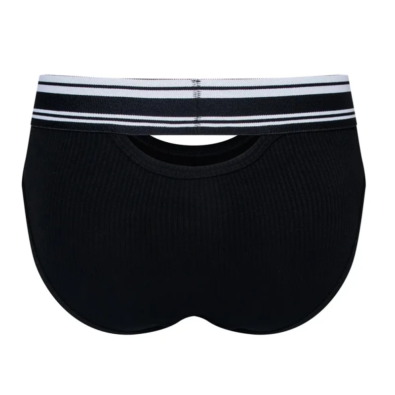 Jockmail Mens Underwear New Arrivalmen Briefs Plaid Pit Cotton Sexyu Bag Front and Rear Openings Cut Outlow Waist Breathable