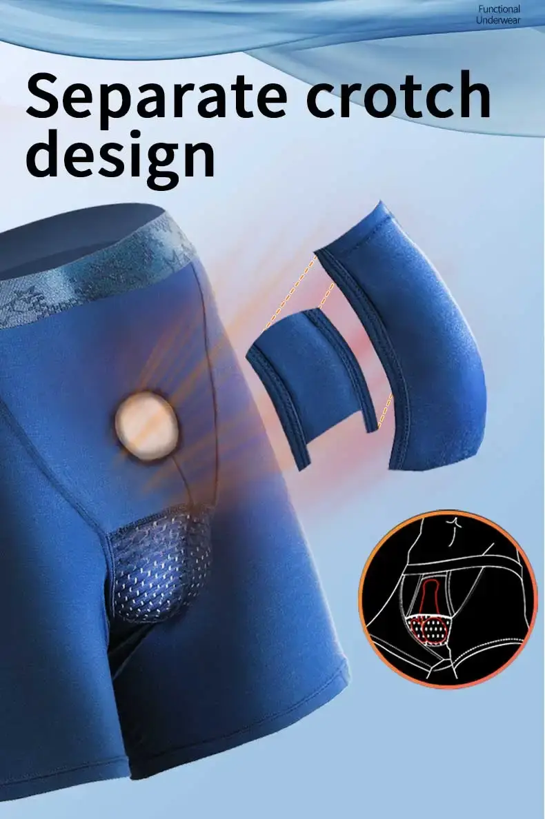 Bullet separata anti-wear bentrosor för män Boxershorts för män Andas kalsonger pojkar sportväska fäste långa shorts — image 5