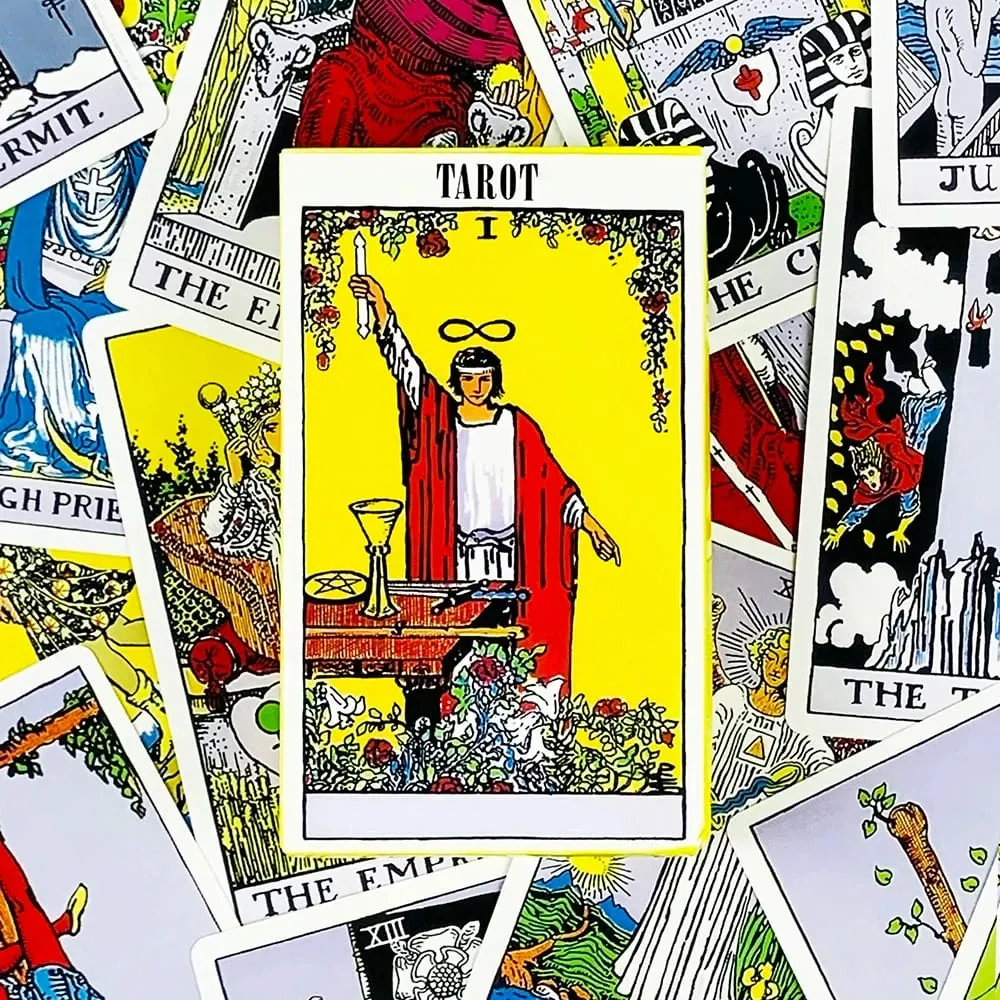 Angol/spanyol változat Klasszikus A lovas Tarot Kártya Jóslás Társasjáték Játék Nyaralásos Játékok Várakozás Tarot Pakli füzet — image 2