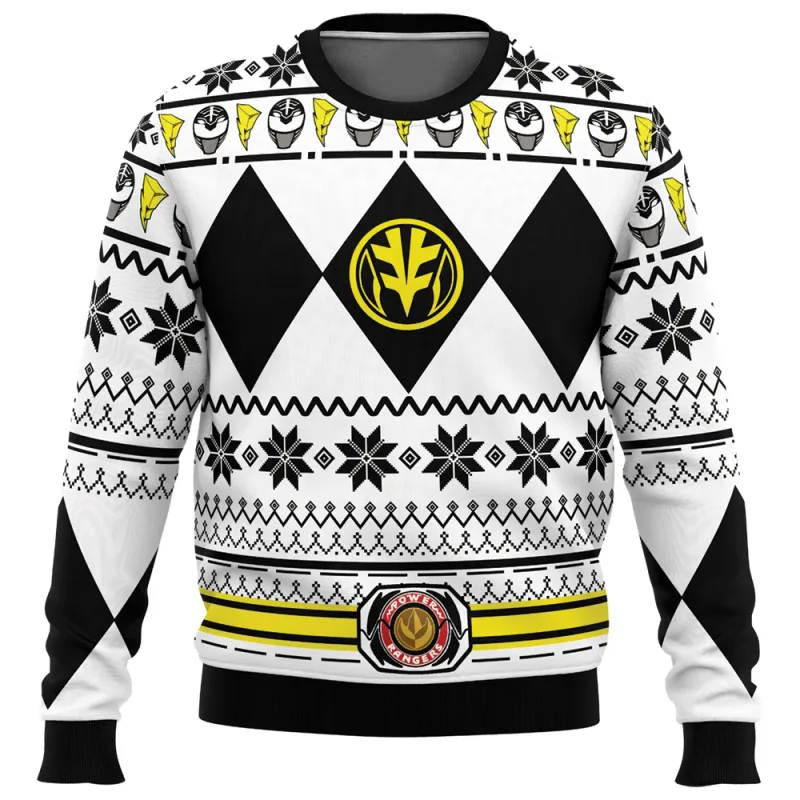 Panlalaki at Pambabaeng Autumn_Winter Bagong Mighty Morphin Multi Color Ranger Power Ranger Pangit Christmas Sweater Christmas Party Hoodie — image 6
