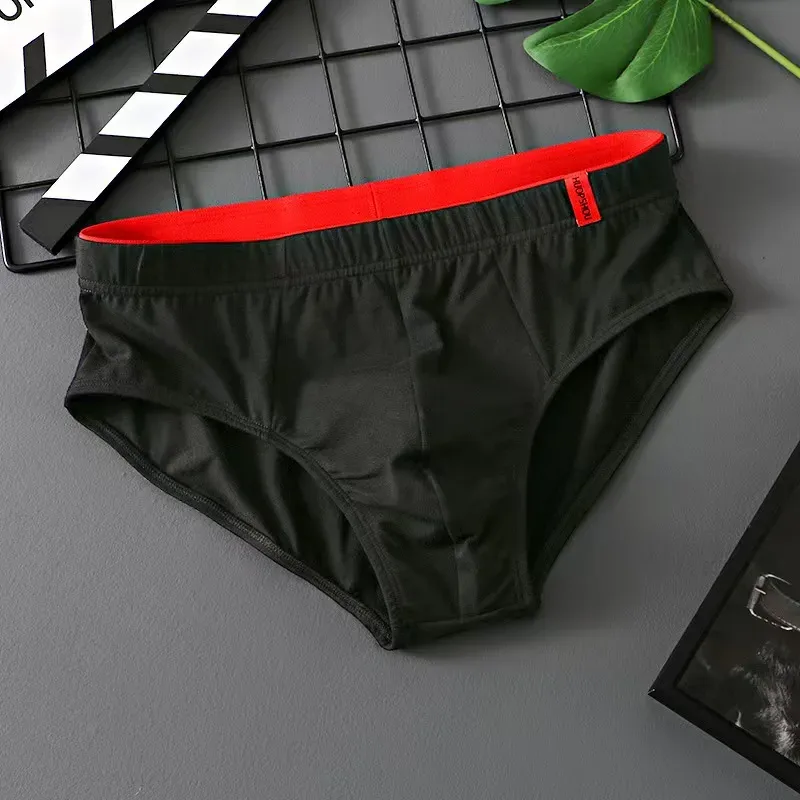 Men's ice briefs briefs Men's sensible pouch sports wicking sweat breathable mid-waist shorts 3256812597668229 — image 3