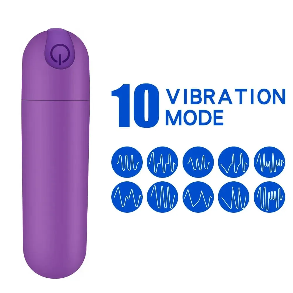 Mini Bullet Vibrátor nőknek Erős lökés, vibráló mellbimbó hüvely csiklóstimulátor, tolóműködő szexjátékok 18 év feletti pároknak — image 2