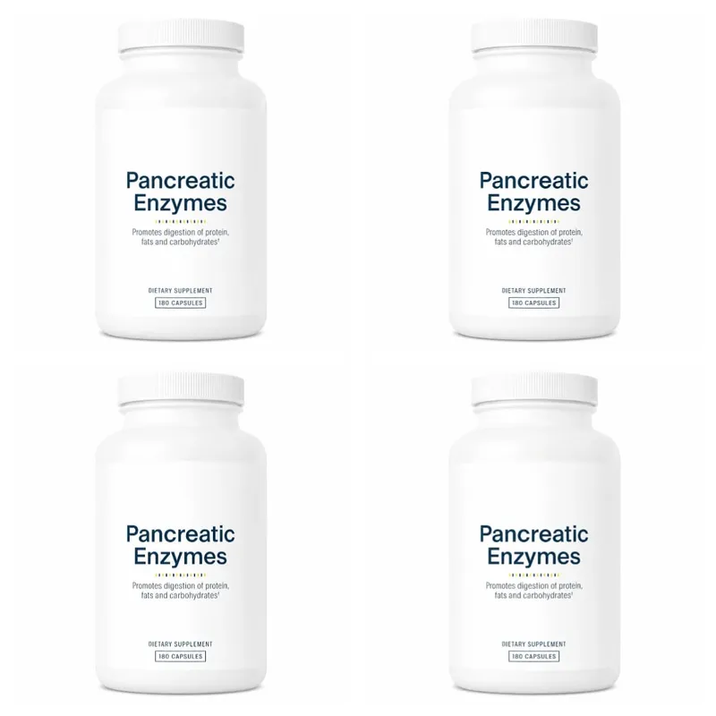 Digestive Enzyme Supplement 180 Capsules Pancreatic Enzyme Blend Protease Amylase Lipase Supports Protein Fat Carb Digestion